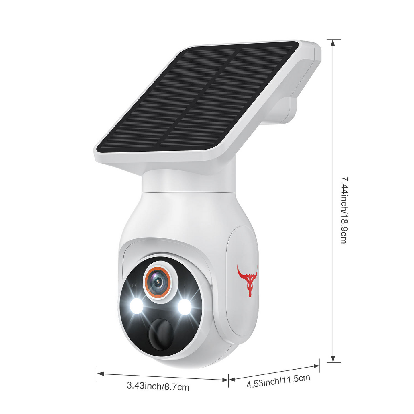 8MP Ultra HD Outdoor 360° Dome Security Camera – Solar-Powered IP CCTV System with PTZ, Panoramic View & 8000mAh Battery