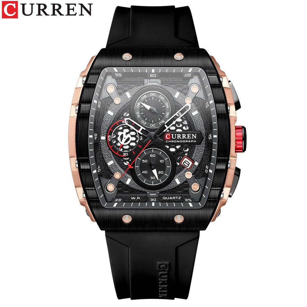 CURREN 8442 Chronograph Watch – Waterproof, Date, Six-Hands ⏱ Limited-Time Flash Deal! 🔥