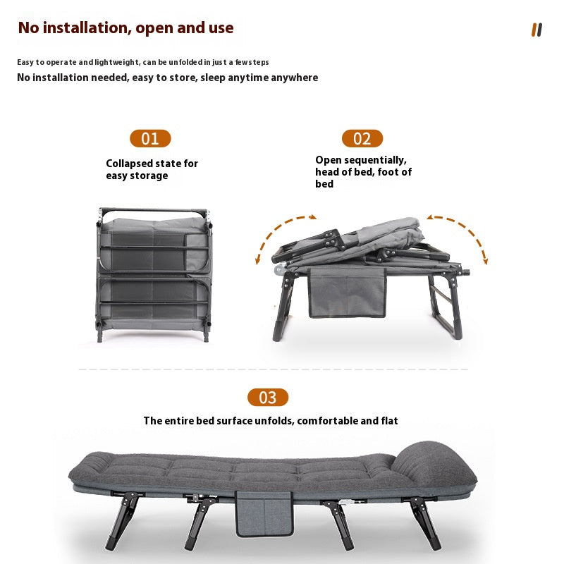 Portable Foldable Nap Cot – Lightweight Single Sleeper Bed for Office, Outdoor & Care Use