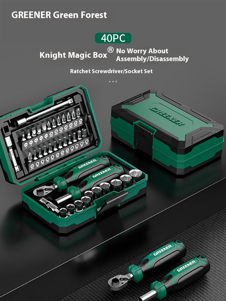 40 - piece Home & Car Toolbox Set