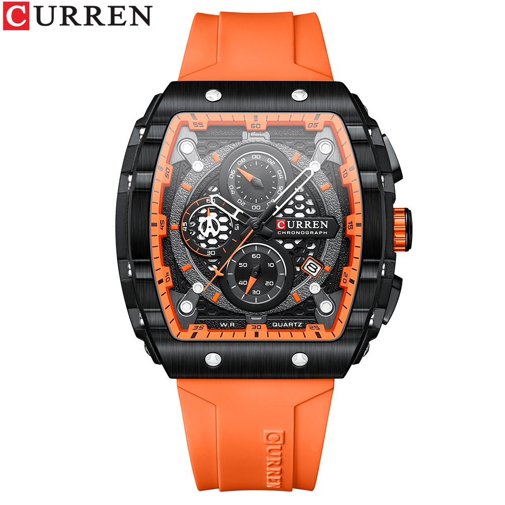 CURREN 8442 Chronograph Watch – Waterproof, Date, Six-Hands ⏱ Limited-Time Flash Deal! 🔥