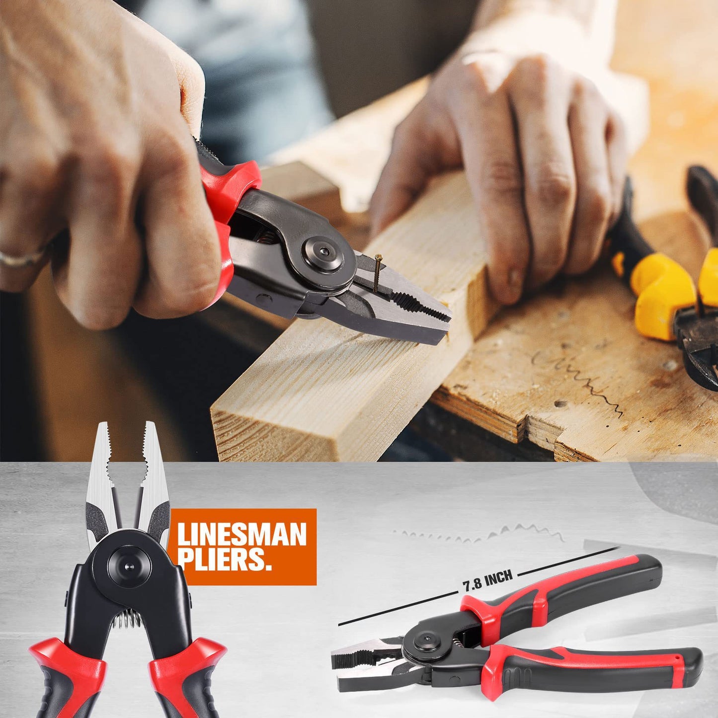 5-in-1 Multi-Function Pliers Set – Wire Cutting, Needle Nose, Stripping, Crimping & DIY Repair Tool
