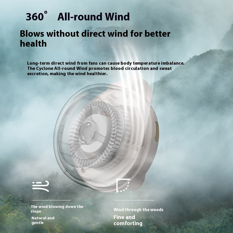 Best Seller Mini Cyclone Portable Fan – Clip-On Waist Fan, Handheld Bladeless Personal Cooling Fan, Rechargeable & USB Powered