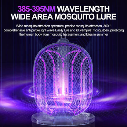 2-in-1 Electric Mosquito Swatter & Mosquito Lamp – Rechargeable Foldable Bug Zapper with Automatic Insect Trap for Home Use