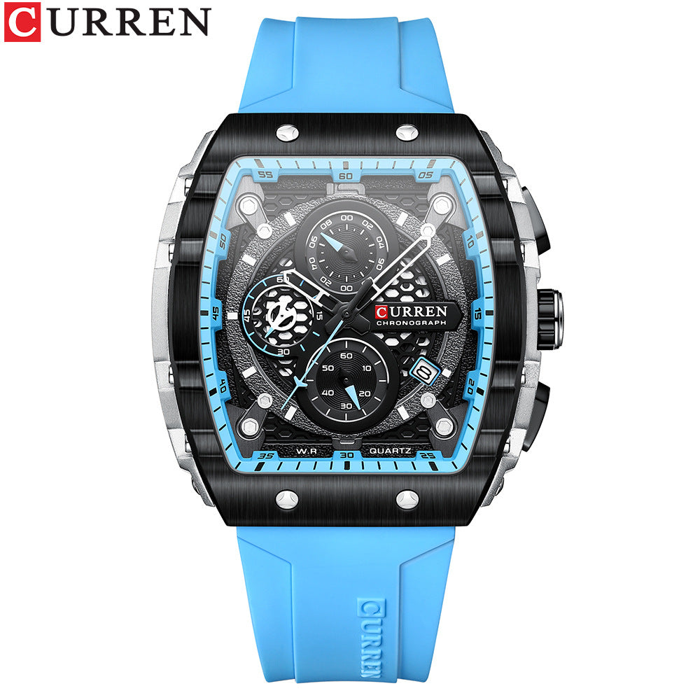 CURREN 8442 Chronograph Watch – Waterproof, Date, Six-Hands ⏱ Limited-Time Flash Deal! 🔥