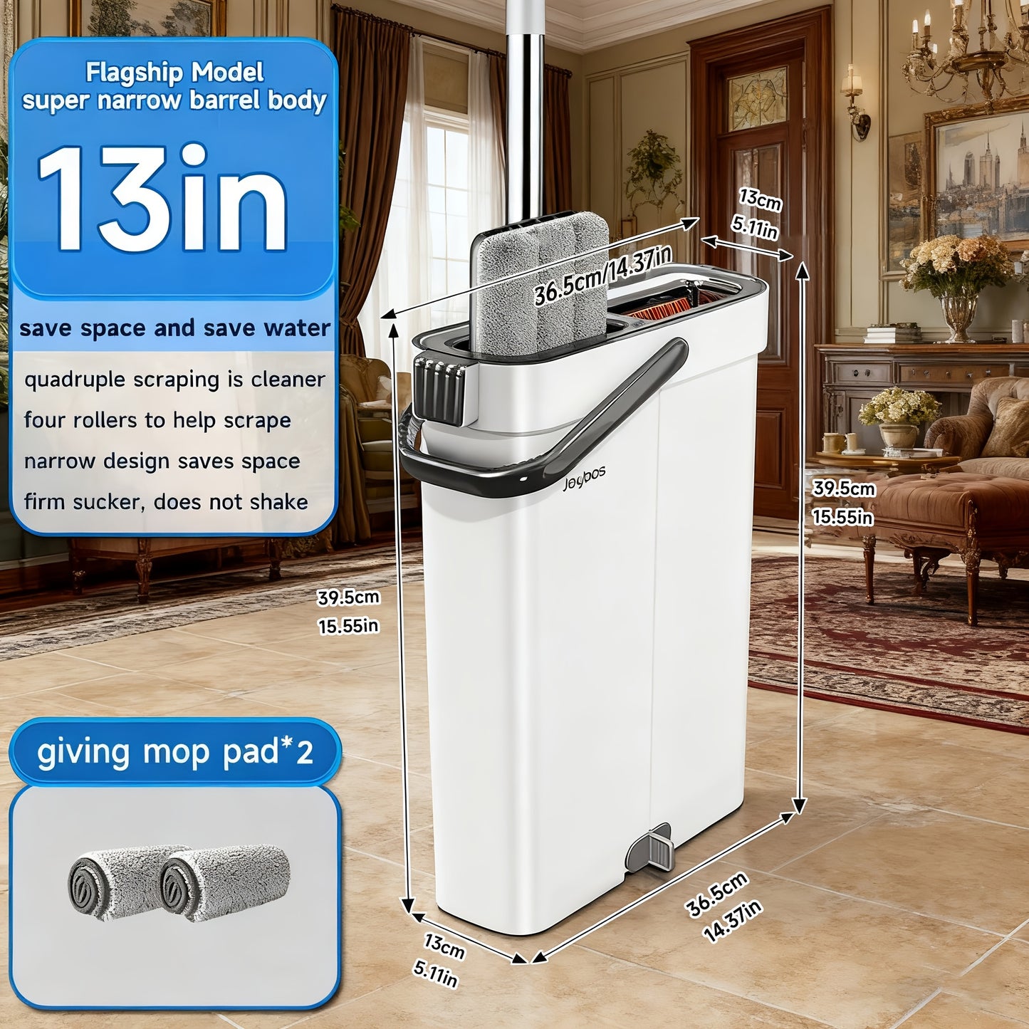 YiTuoClean Hands-Free Mop - One Sweep to Total Clean