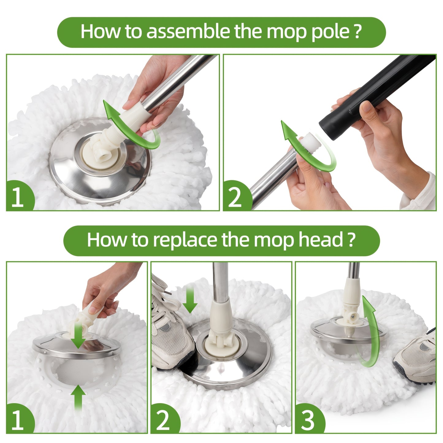 Hands-Free Spin Mop - Clean Smarter, Not Harder